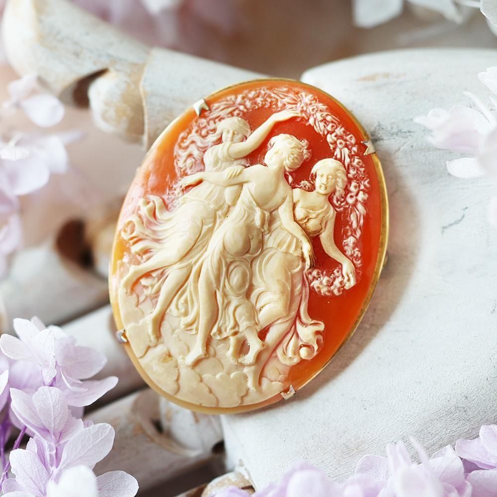 Donadio工房 ヴィンテージカメオブローチ K14 Donadio工房