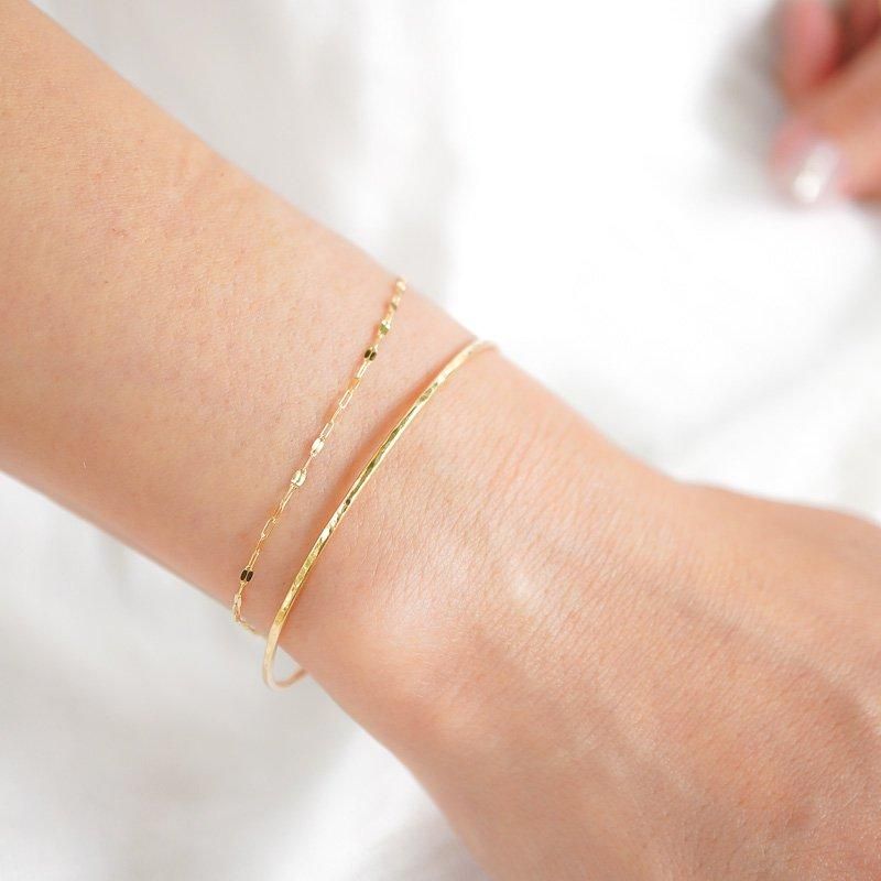 SET】バングル＆(K10)LEAFYブレスレットのセット