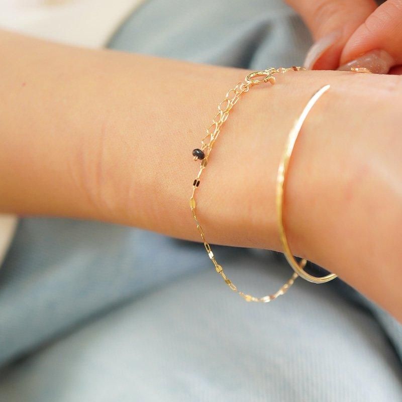 SET】バングル＆(K10)LEAFYブレスレットのセット