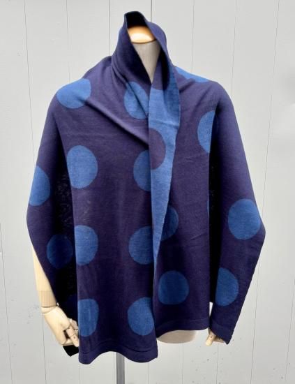 RoToTo（ロトト） ポートホールドットコットンショールマフラー NV/ID