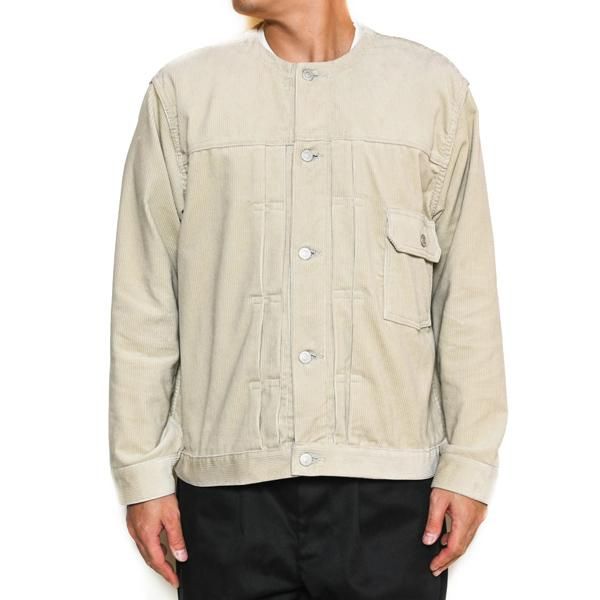 CALEE】1ST TYPE NO COLLAR CORDUROY JACKET【コーデュロイジャケット