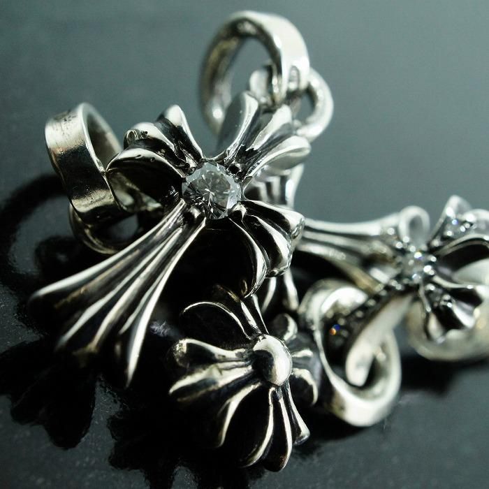 CHROME HEARTS】クロムハーツ 希少！ベビーファット クロス シルバー