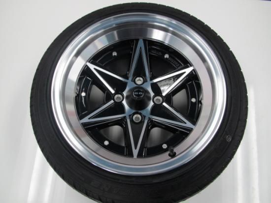 PCD100 14インチ 4穴 7J+-0 エイトシックスホイール タイヤ組付け