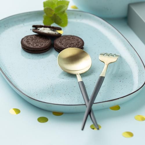 nashiji -morning- プレート [L] チョコミント - 224porcelain ｜食器