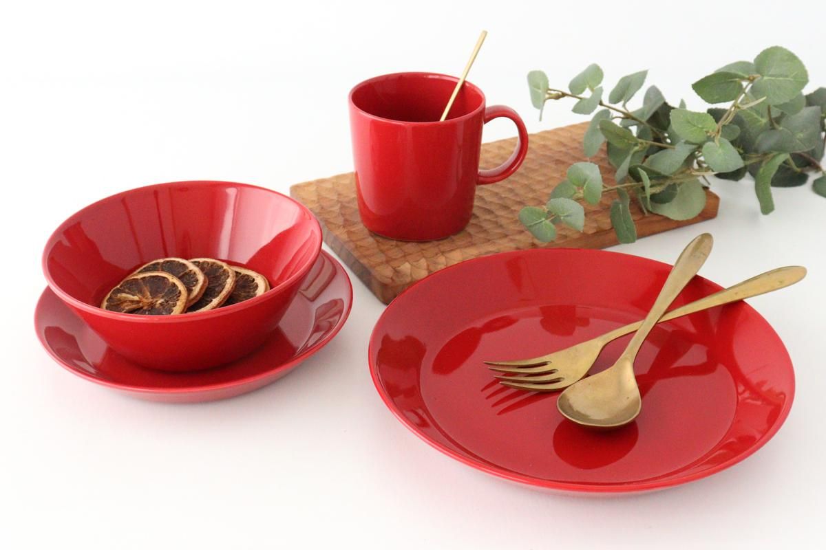 限定カラー】｜イッタラ｜ティーマ｜プレート｜21cm｜レッド｜磁器