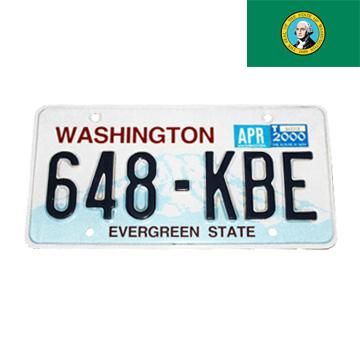 USA LICENSE PLATE 04 WASHINGTON EVERGREEN STATE(アメリカナンバー