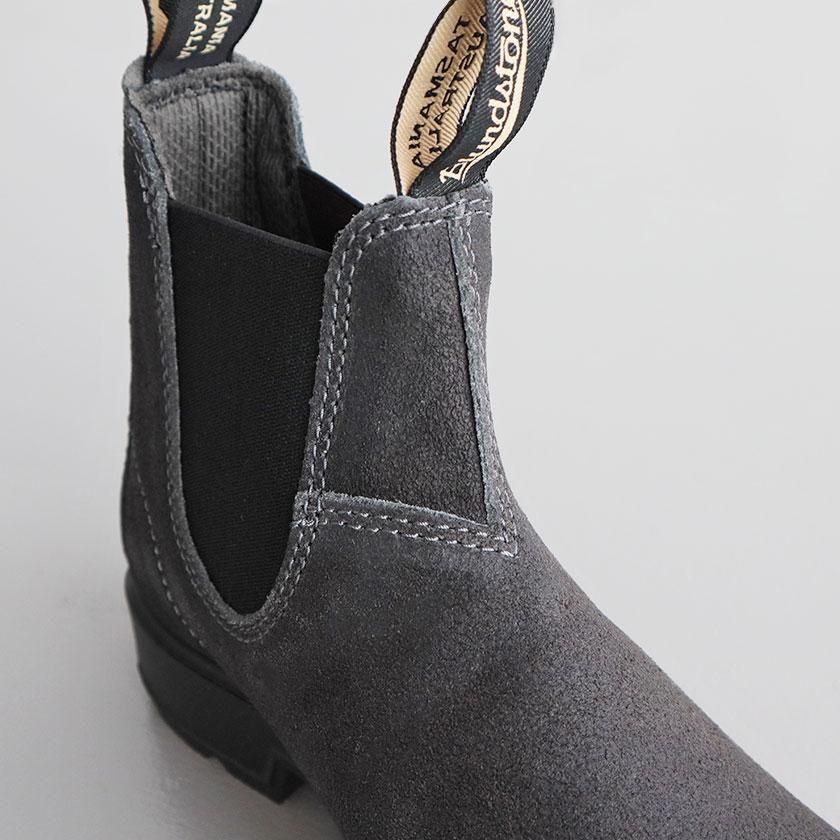 Blundstone ワックススエード サイドゴアブーツ スティールグレーの
