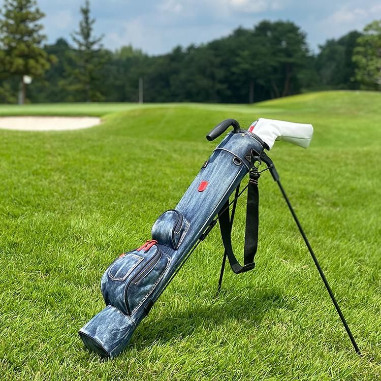 Lahella golf L-514 デニムセルフスタンドバッグ 本革