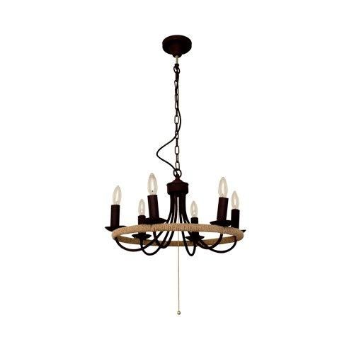 CIRCLE ROPE CHANDELIER シャンデリア 照明 6灯 LED対応 高さ調節可能