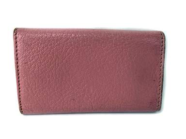MIU MIU Light Pink Leather Key Case Key Chain Accessory Used with