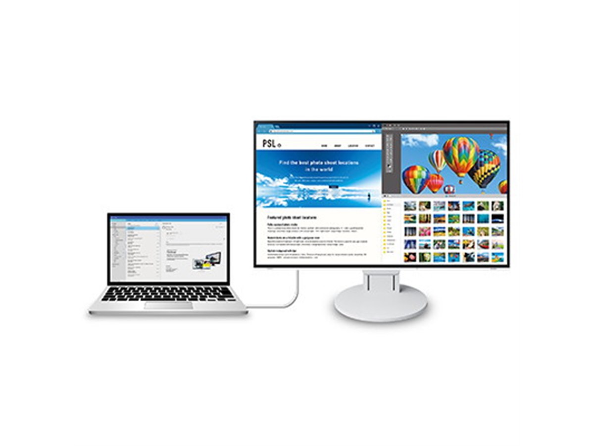 EIZO、Type-C搭載で60W給電対応の27型4K液晶「FlexScan EV2785