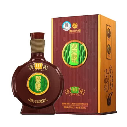 18-19年】53°度习酒窖藏酱香型白酒礼盒装十年(10年) 500ml【价格品牌