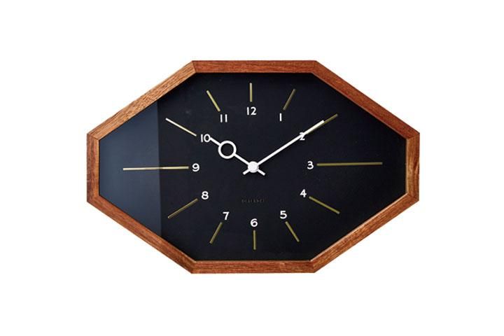 ウォールクロック 木製 電波時計 Belmonte ブラック｜デザイン照明のCROIX