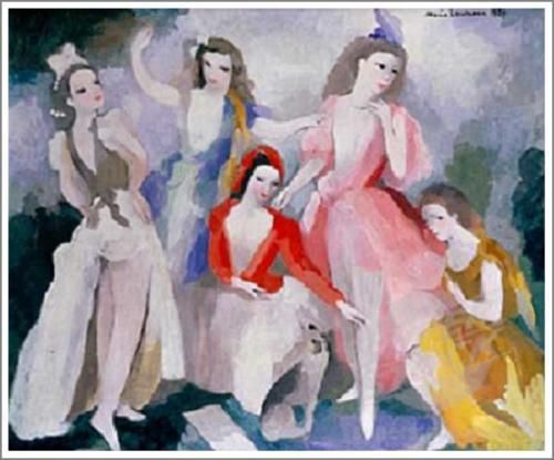 マリー・ローランサン【踊り子たち】 - 手描き 絵画（油絵複製画）販売