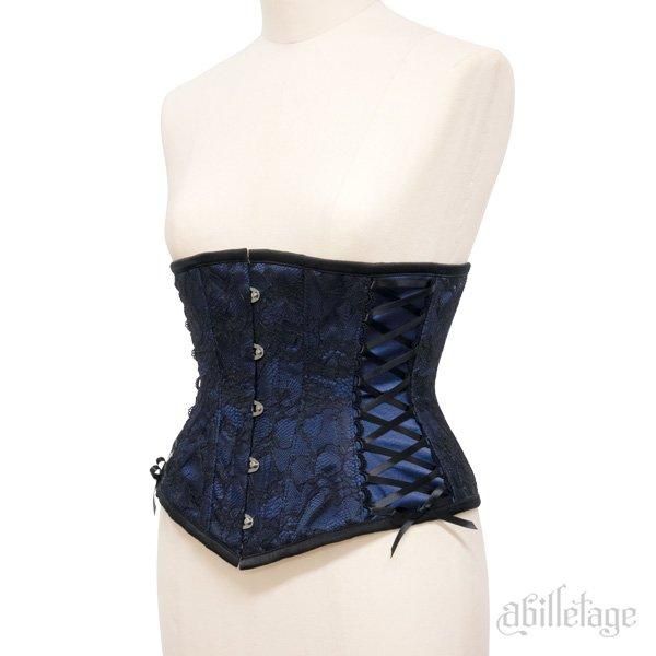 受注生産】Luscious サイドレースアップショートコルセット(ダーク