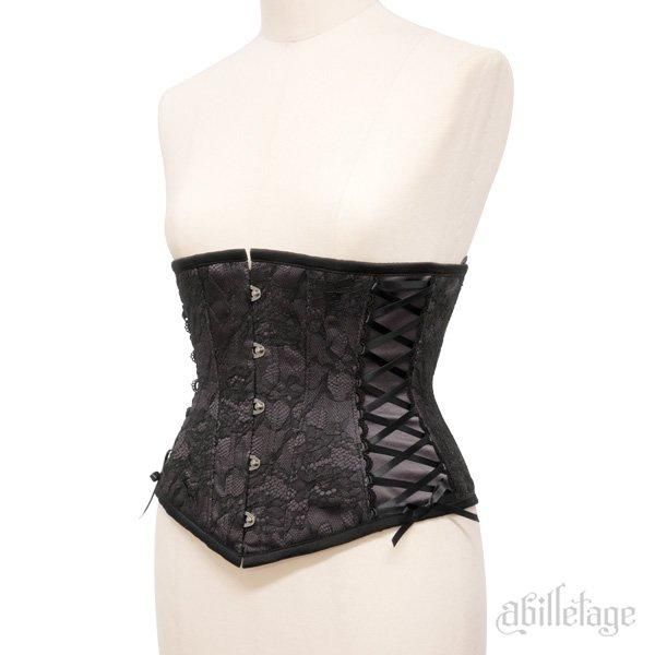 受注生産】Luscious サイドレースアップショートコルセット(モカ