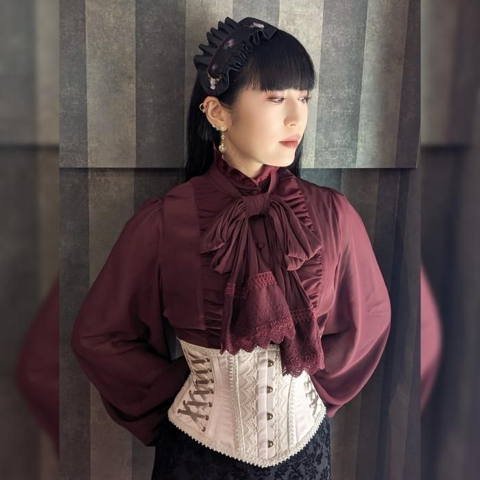 受注生産】Isabelleドレスミニショートコルセット(シェルピンク