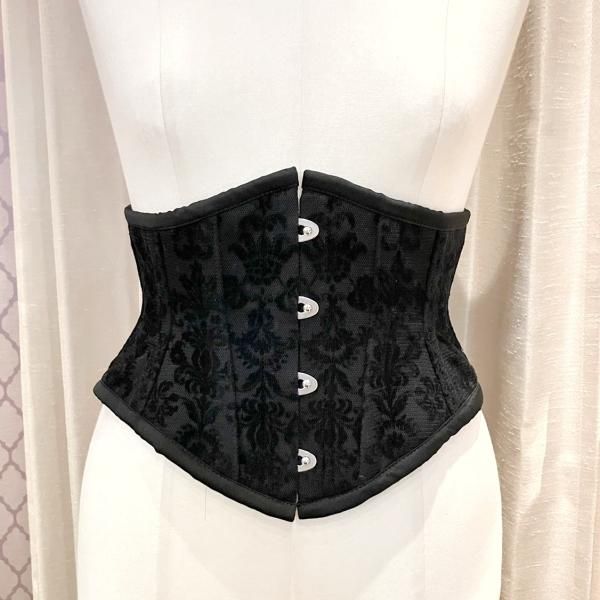 受注生産】ダマスクチュールミニコルセット（ブラック） - 【公式
