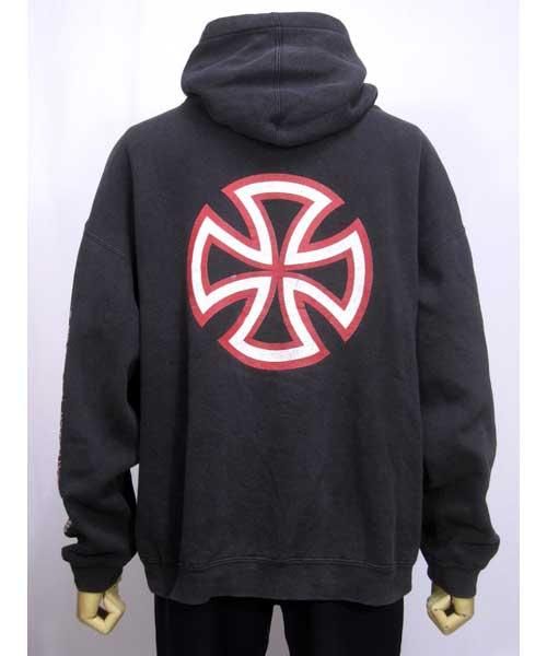 古着インディペンデントINDEPENDENTアイアンクロス黒パーカー