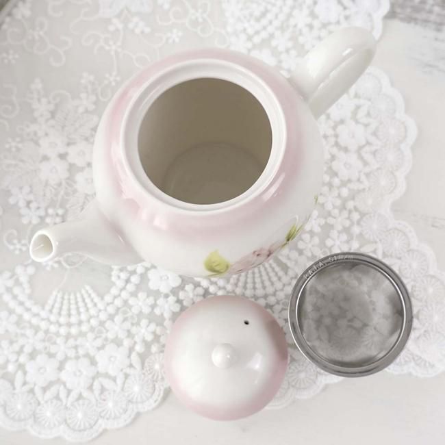 イマン ティーポット ダイアナローズ 薔薇 ローズ 日本製 ホワイト 白