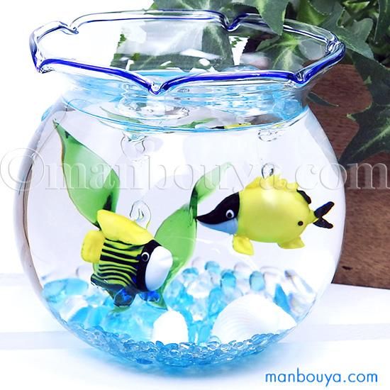 ガラス細工 ミニチュア 魚 浮き玉 プレゼント 水族館 お土産 浮き球