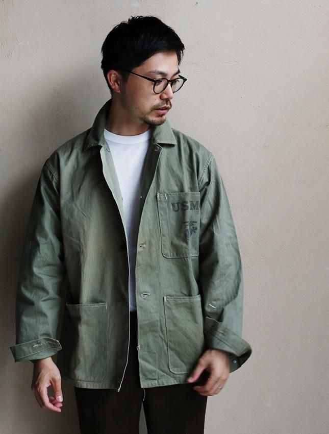 WW2 USMC P-41 HBT WORK JACKET NEAR DEAD STOCK SIZE 36 - MATIN