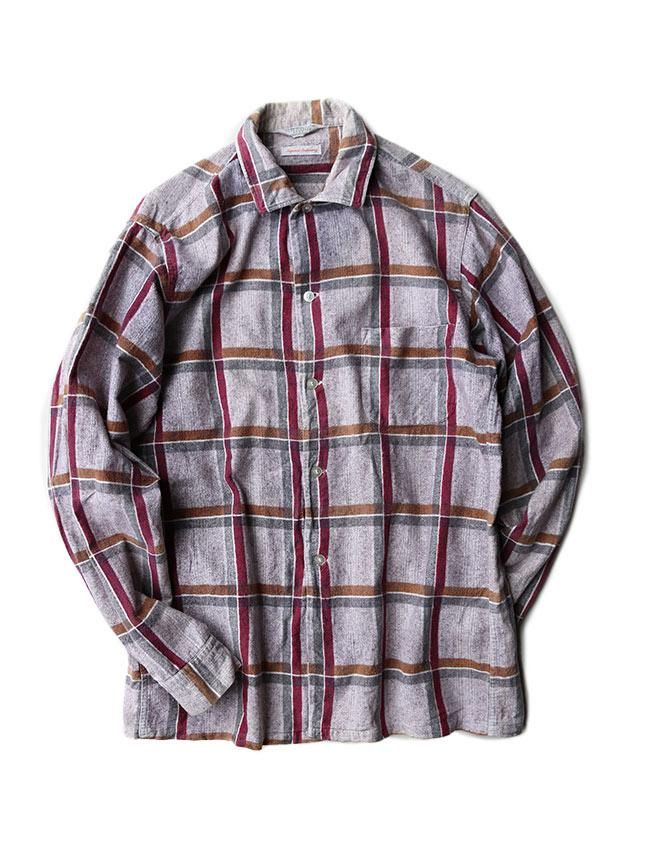 50s WINGS PRINT NEL SHIRT SIZE M - MATIN, VINTAGE OUTFITTERS