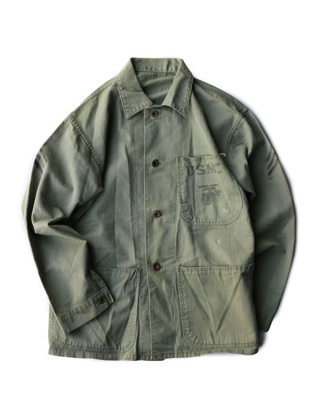 WW2 USMC P-41 HBT JACKET SIZE M.L - MATIN, VINTAGE OUTFITTERS