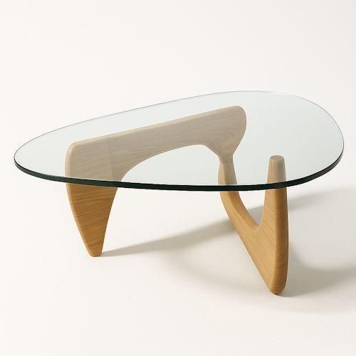 イサム・ノグチ/コーヒーテーブル19mm強化ガラス×アッシュ材3カラー