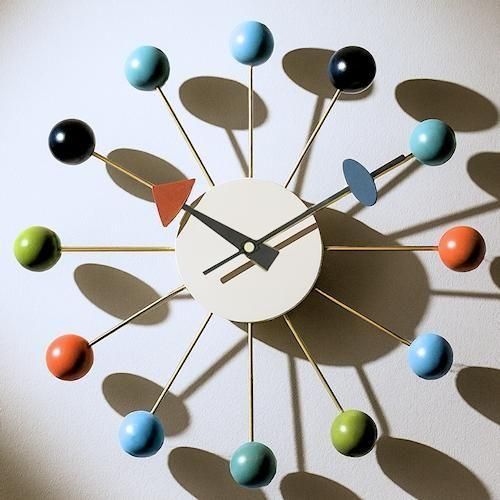 ジョージ・ネルソン/BallClockボールクロック【マルチカラーアッシュ材