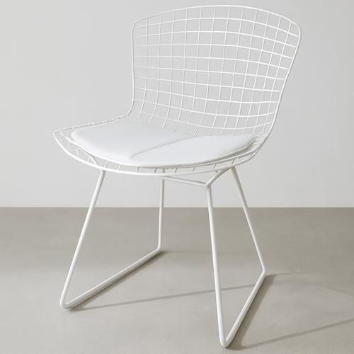 ハリー・ベルトイア/WireChairワイヤーチェア【ホワイトフレーム×PU