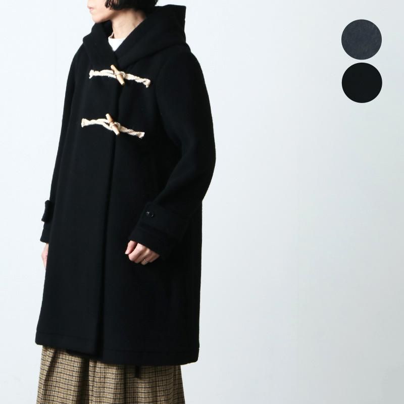 ミズイロインド ダッフルコート ダブルフェイス フード トグル マキシ