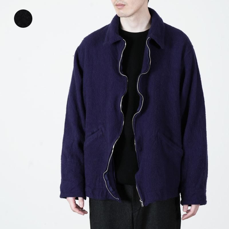 COMOLI (コモリ) 縮絨ウール ジップショートジャケット