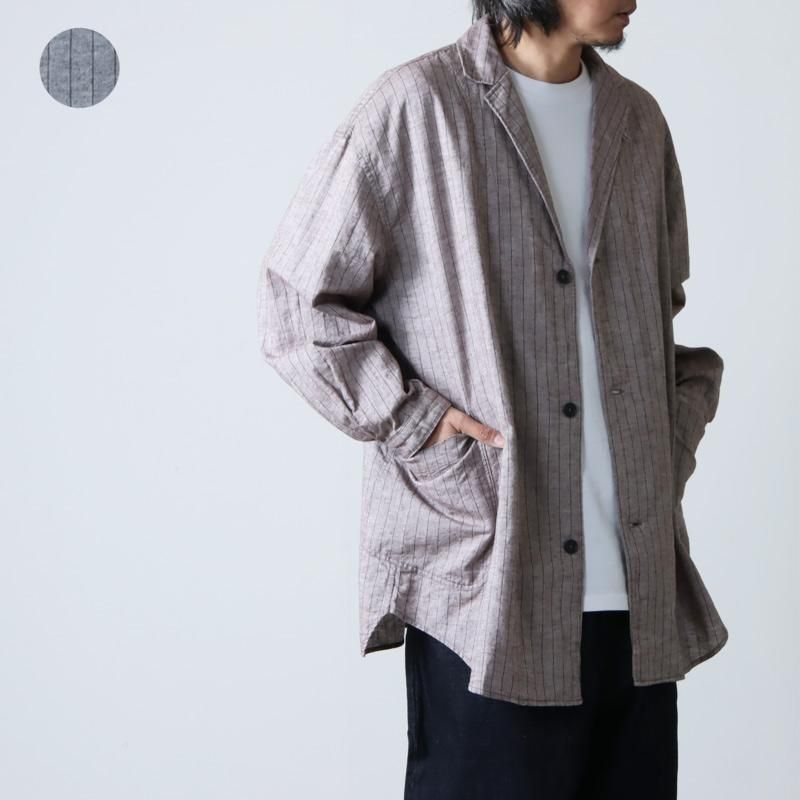 LOLO (ロロ) ノッチドカラーストライプビックシャツジャケット