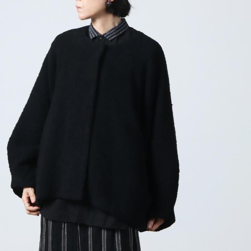 美品✨ Veritecoeur ウールカシミヤ混ショートジャケット 黒F 日本製