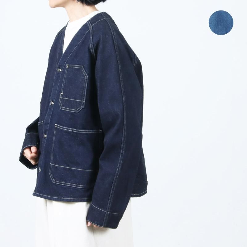 Veritecoeur (ヴェリテクール) ノーカラーデニムカバーオール