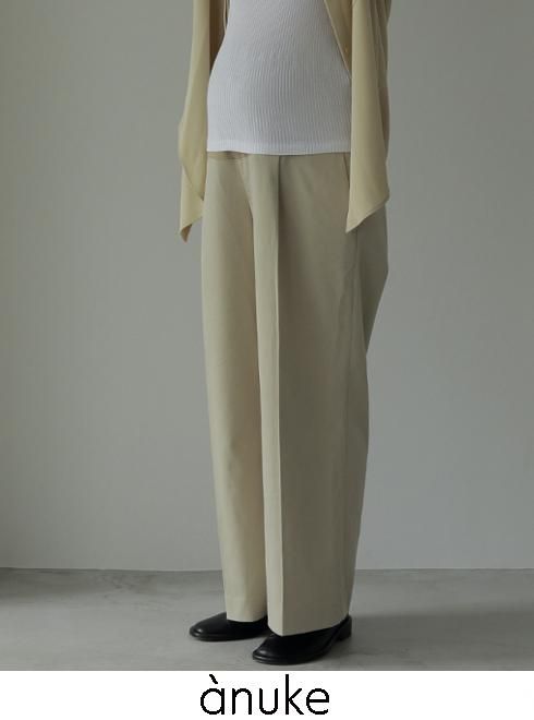 anuke(アンヌーク) Reha. Tuck Wide Pants ☆26春夏予約 【72410701