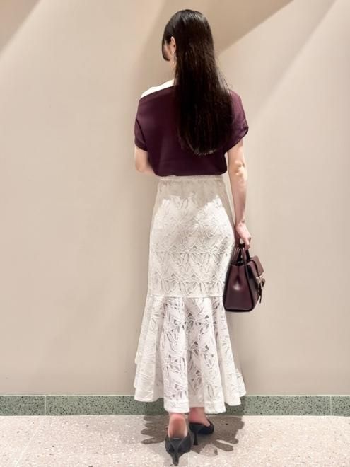 snidel （スナイデル）レースフロントボタンスカート 23春夏