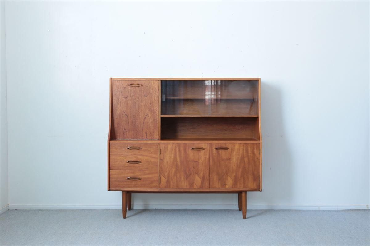 ガラスキャビネット(チーク)/イギリス家具/EN207-30 - 北欧