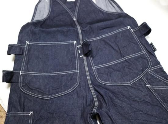 クッシュマン ライトオンスデニム ダブルニーオーバーオール - TRAVIS