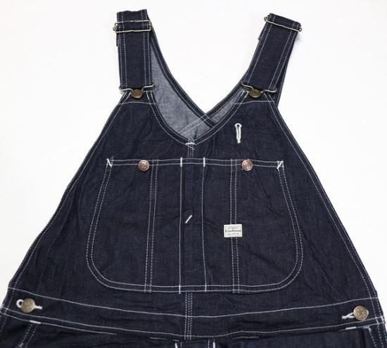 クッシュマン ライトオンスデニム ダブルニーオーバーオール - TRAVIS