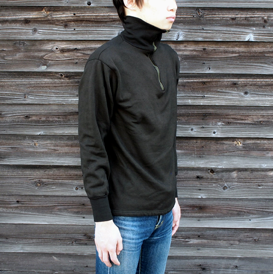 サーマル ジップ アップ 後染 染黒 墨黒 ブラック オランダ 軍 ダッチ