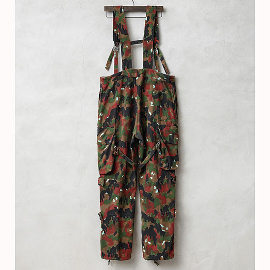 スイス軍 M-70 オーバーオール アルペンカモフラージュ サスペンダー付