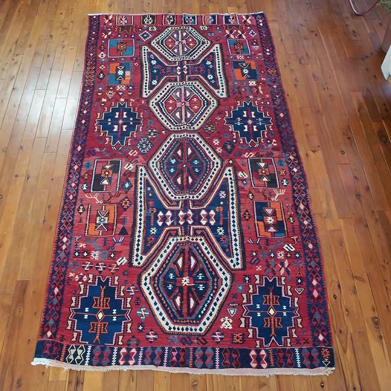 オールドキリム トルコ シワス 1940年代 ヴィンテージラグ 152×292cm