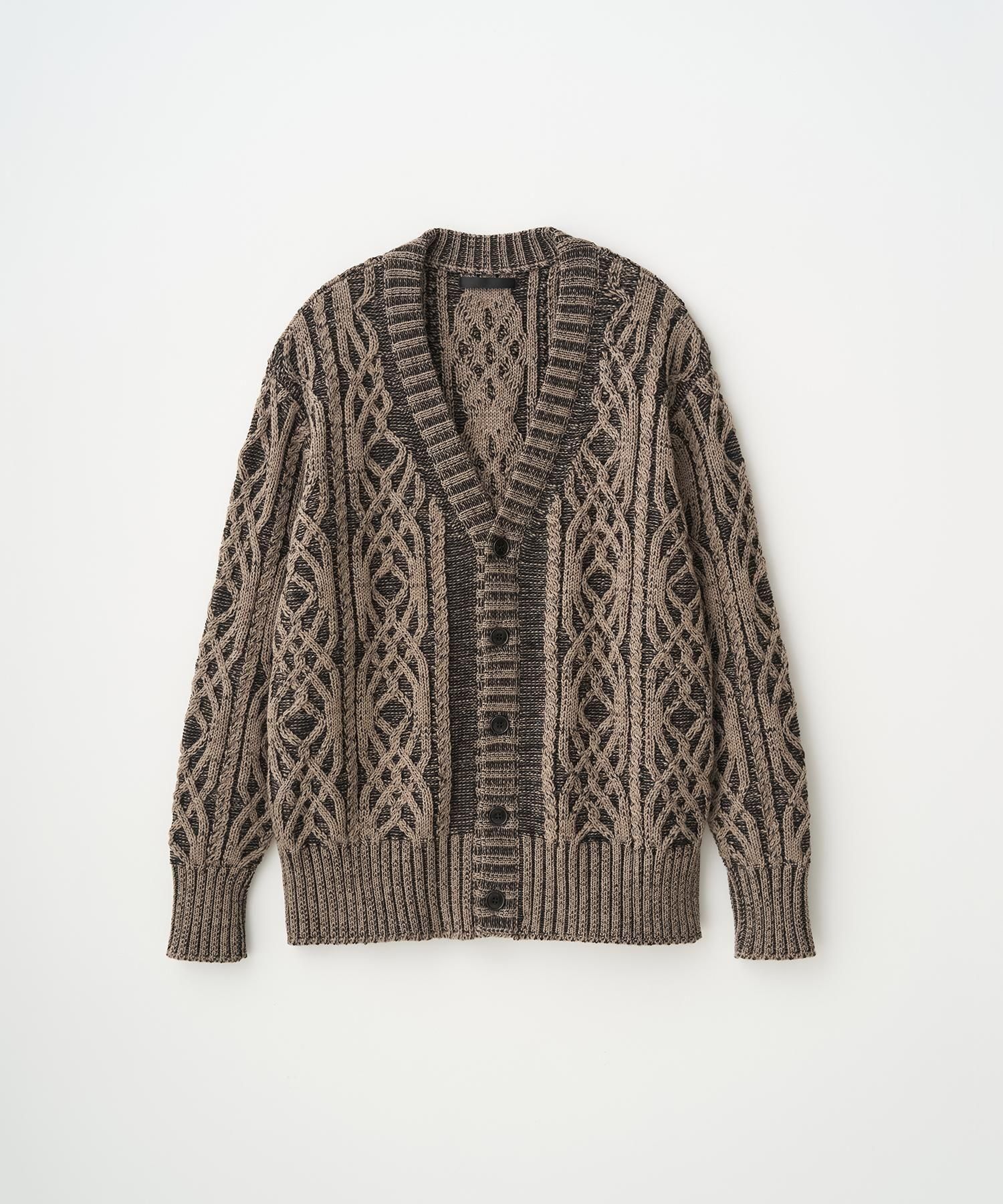 JUHA / DUAL-TONE CABLE CARDIGAN / ユハ / ACHROMA / アクロマ