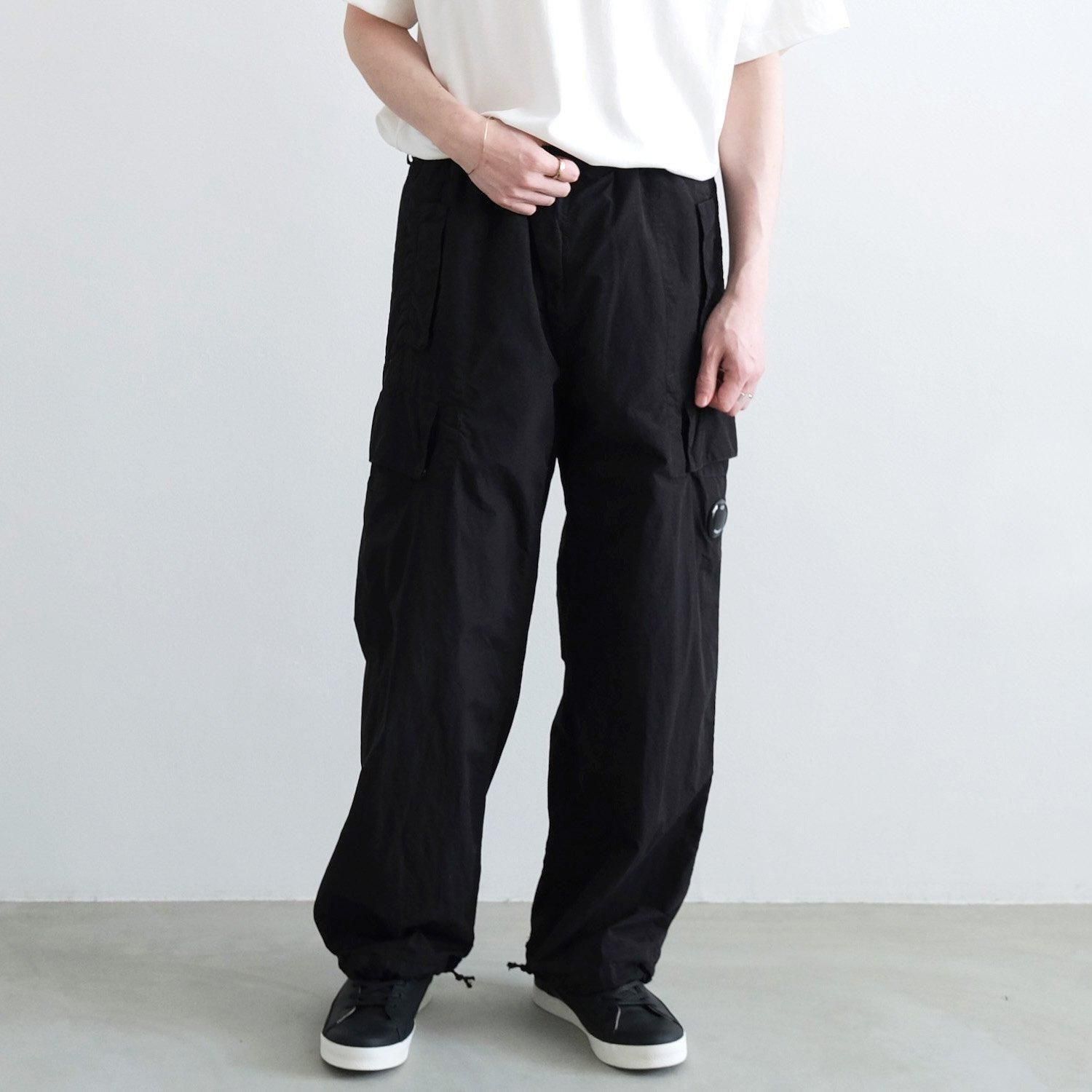 FLATT NYLON OVERSIZE PANTS [BLACK] - WUNDER 大阪 セレクトショップ