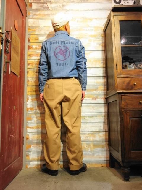 FREEWHEELERS ”Cal” TROUSERS（YARN-DYED CAMEL） - OLD STAND UP