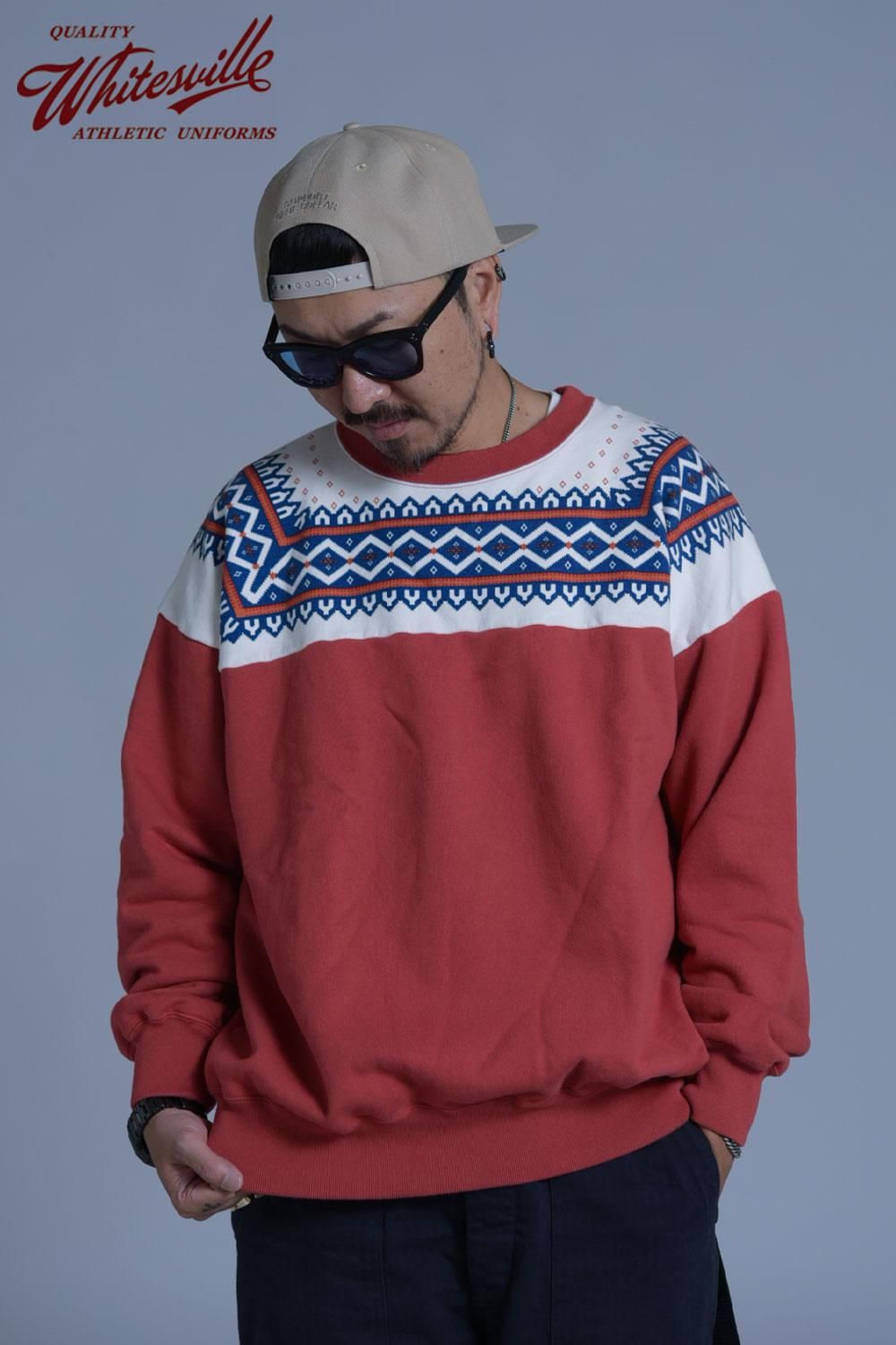 WHITESVILLE(ホワイツビル) 雪柄スウェット SNOW PATTERN SWEAT SHIRT