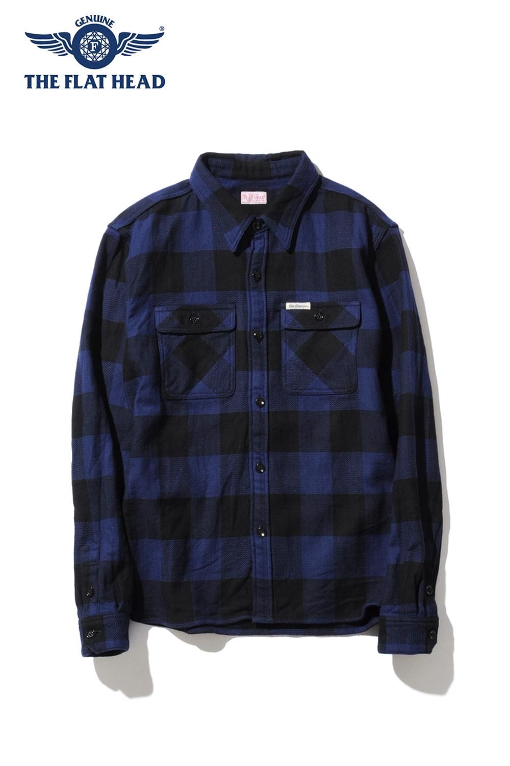 THE FLAT HEAD(フラットヘッド) ネルシャツ FH BLOCK CHECK NEL SHIRTS