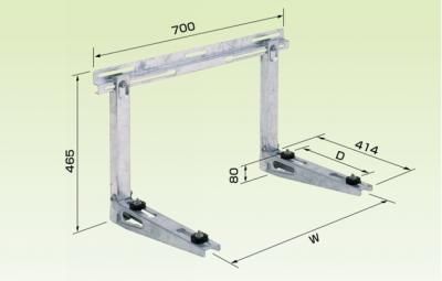 K-KKZ5G7 壁面置台（溶融亜鉛メッキ仕上げ） - 空調のことならエアコン